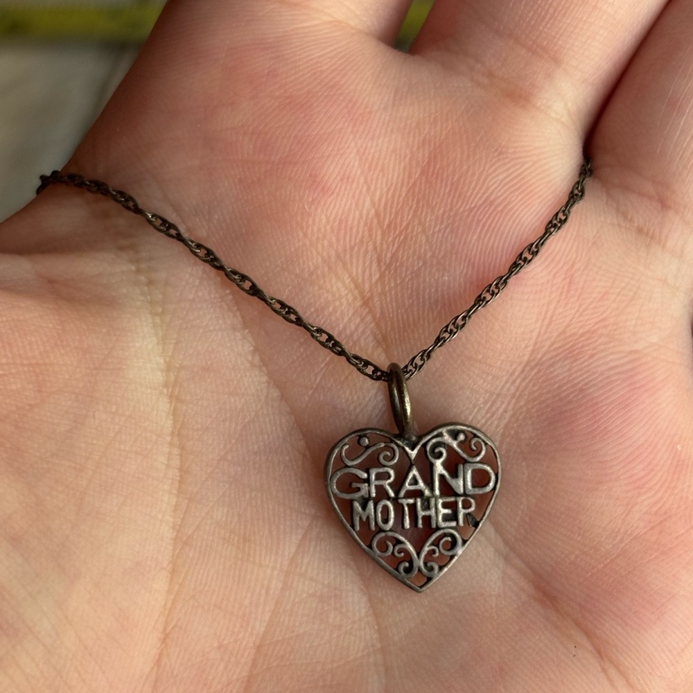 Sterling Silver Chain with Grandmother Pendant